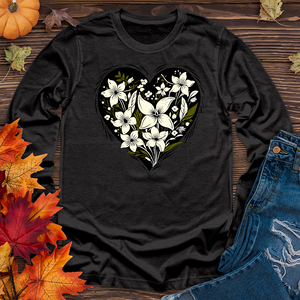 Heart shape flower Long Sleeve Tee