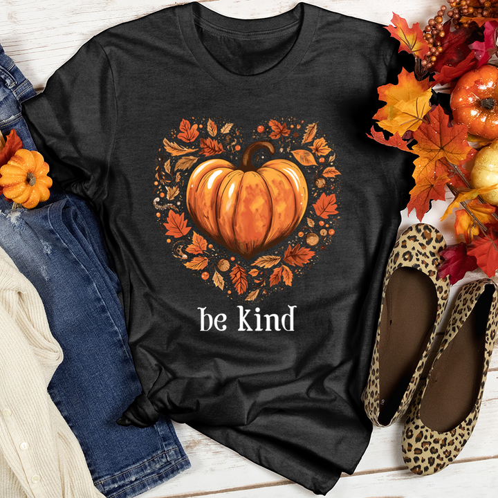 Retro Autumn Spice Heart Heathered Tee