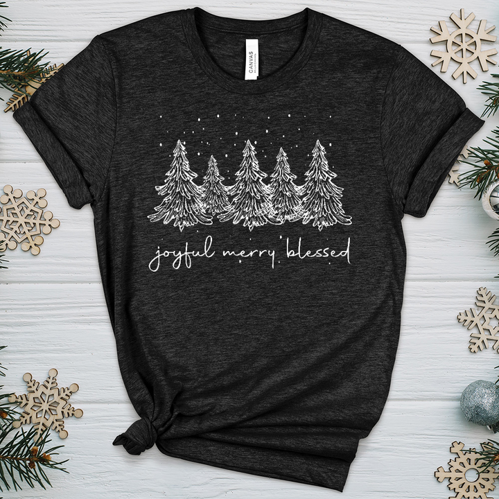 Winter Forest Snow Heathered Tee