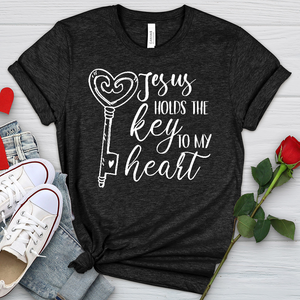 Jesus Holds The Key Heathered Tee