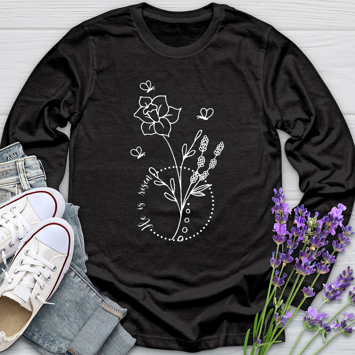 He Is Risen Bees Long Sleeve Tee