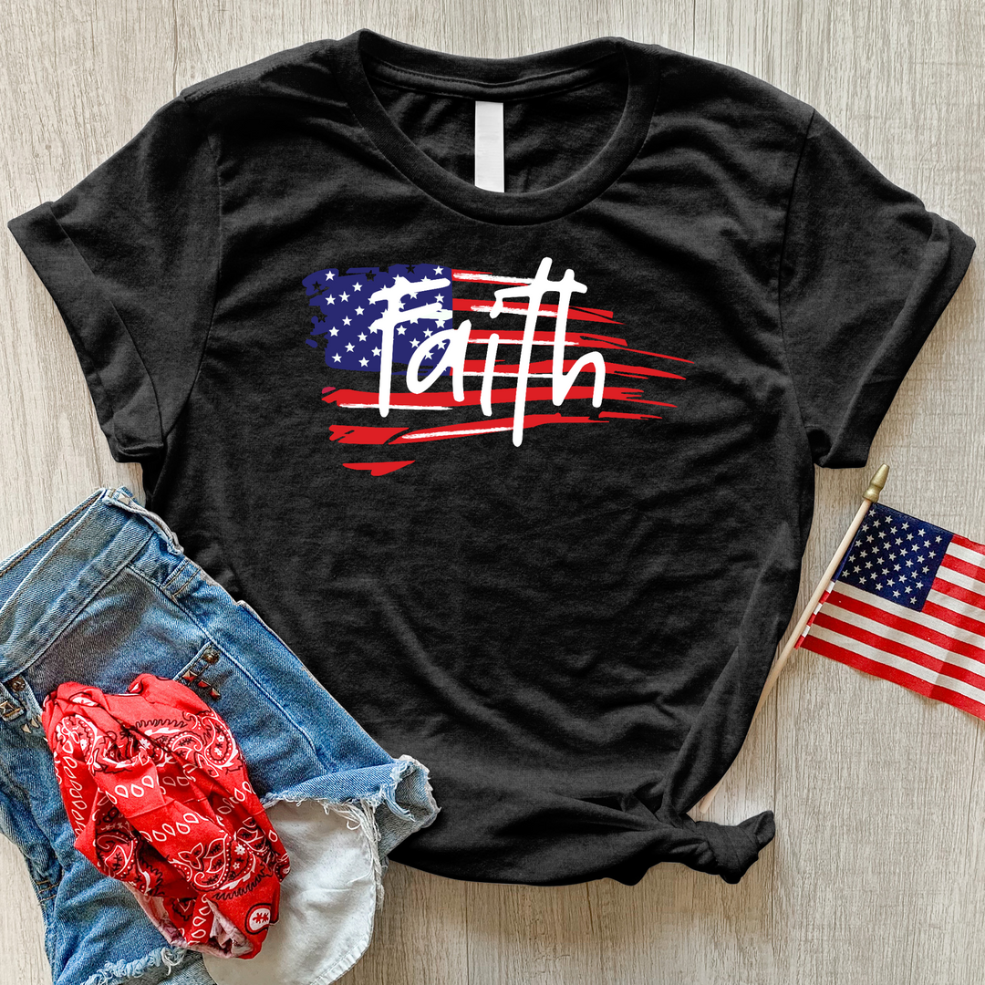 Faith Flag Heathered Tee