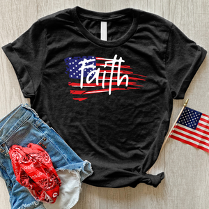 Faith Flag Heathered Tee