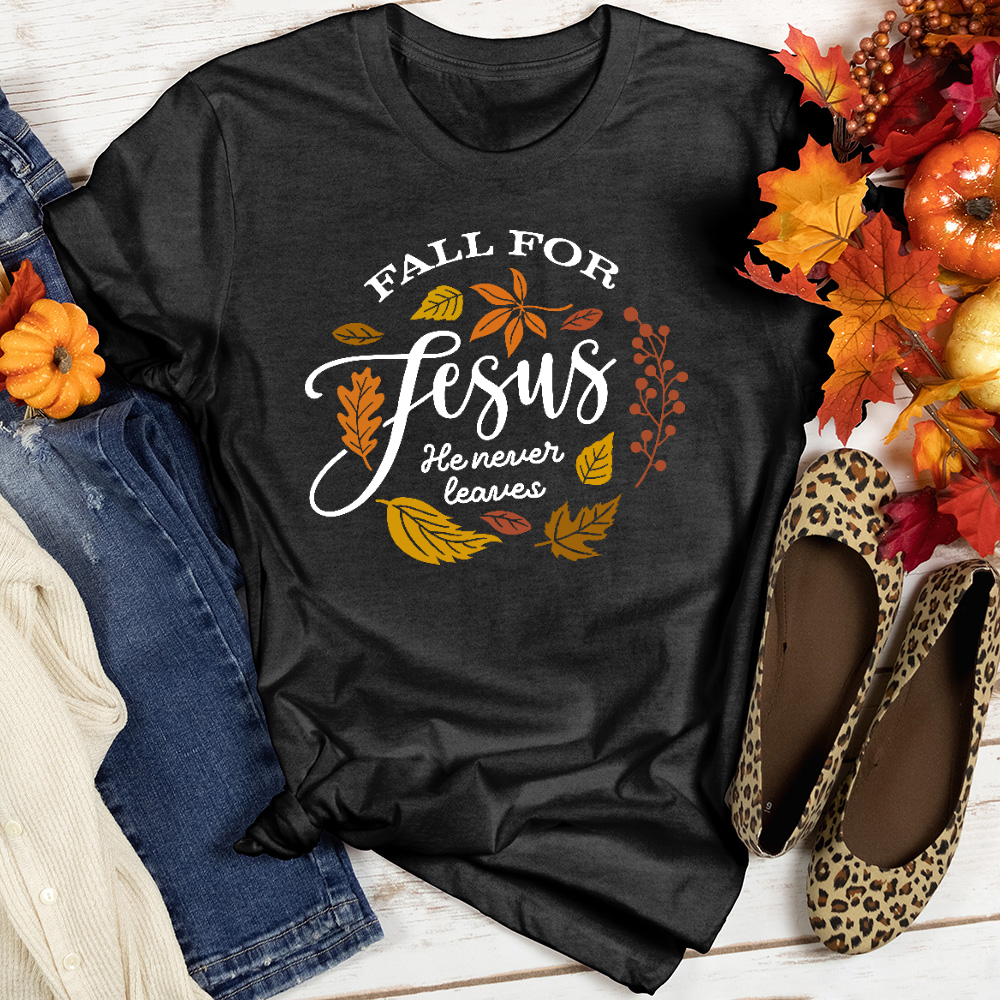 Fall For Jesus Heathered Tee