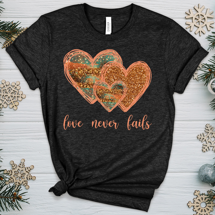 Love Never Fails V6 Heathered Tee