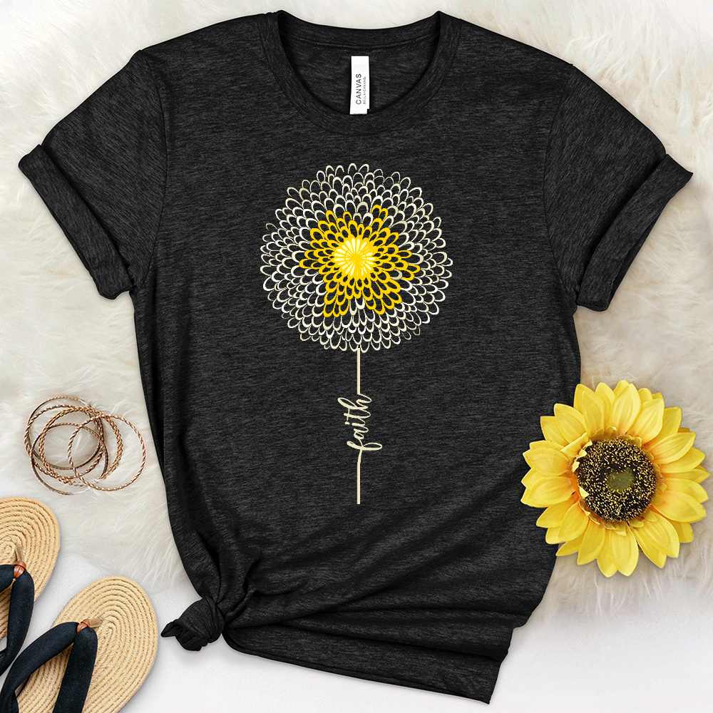 Faith Dandelion Art Heathered Tee