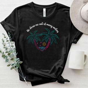 Out Of Many Waters Heart Heathered Tee