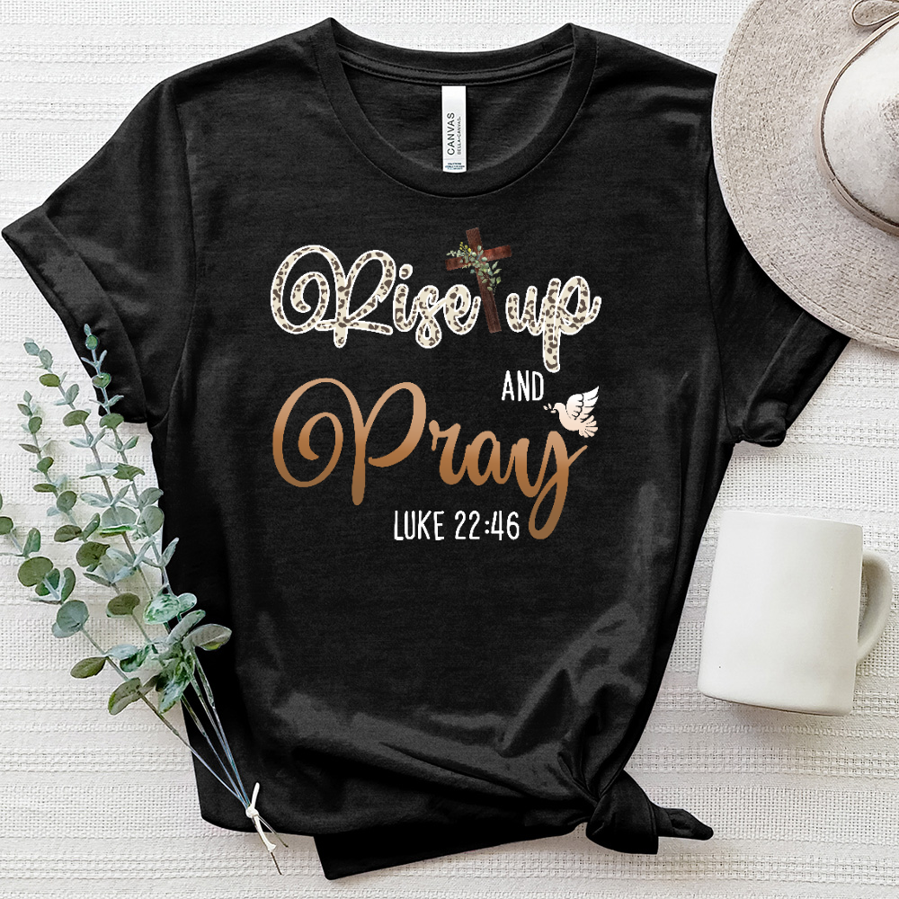 Rise Up and Pray Heathered Tee