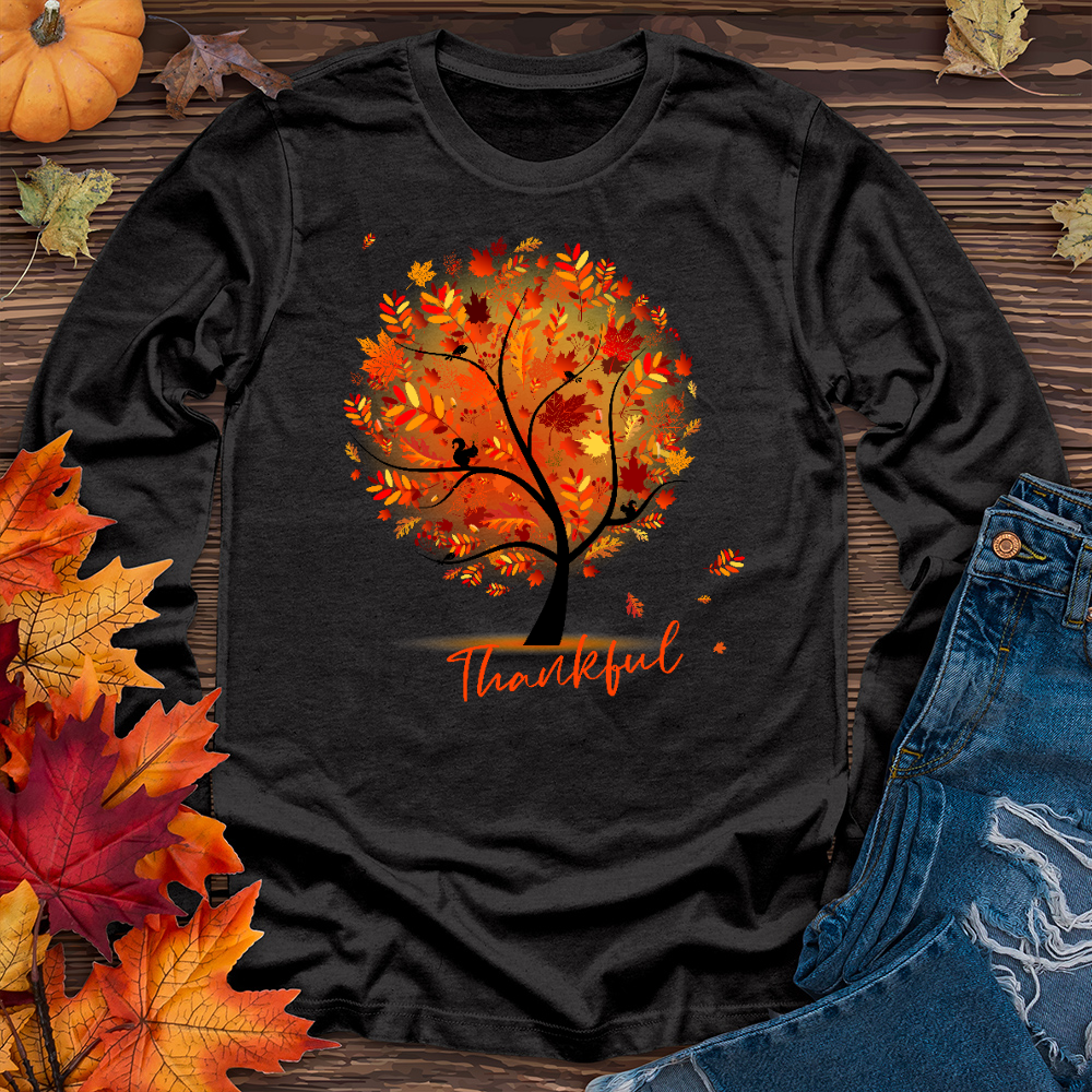 Thankful Autumn Tree Long Sleeve Tee
