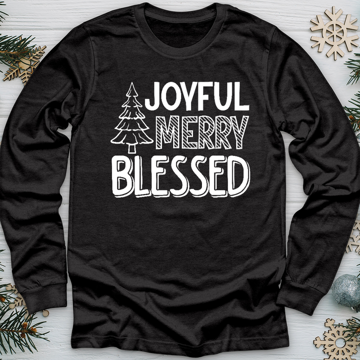 Joyful Merry Blessed Long Sleeve Tee