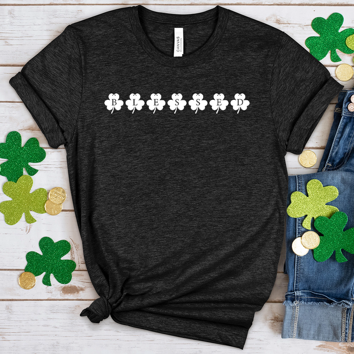 Blessed Shamrocks Heathered Tee