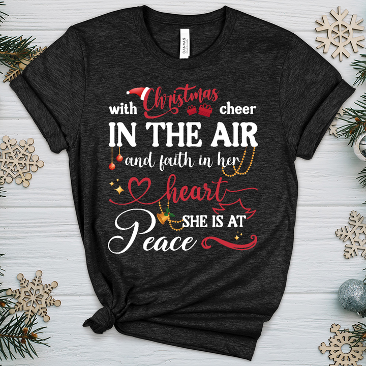 Christmas Cheer In The Air 02 Heathered Tee