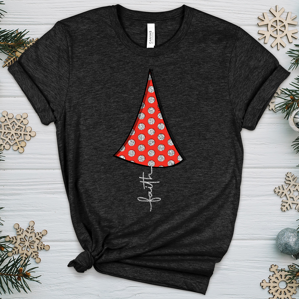 Faith Polka-dotted Tree Heathered Tee