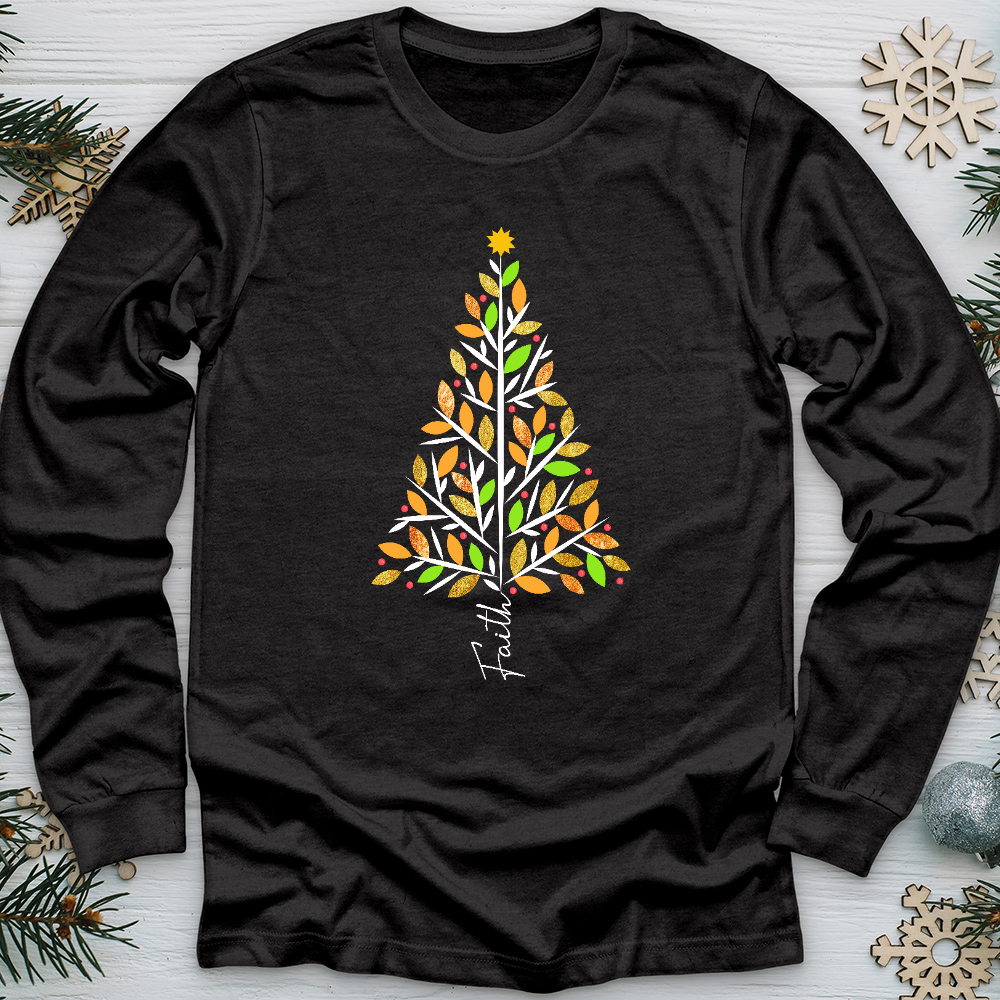 Faith Christmas Holly Long Sleeve Tee