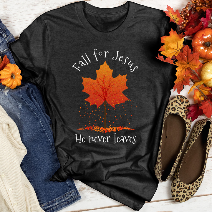 Falling Maple Leaves Heathered Tee