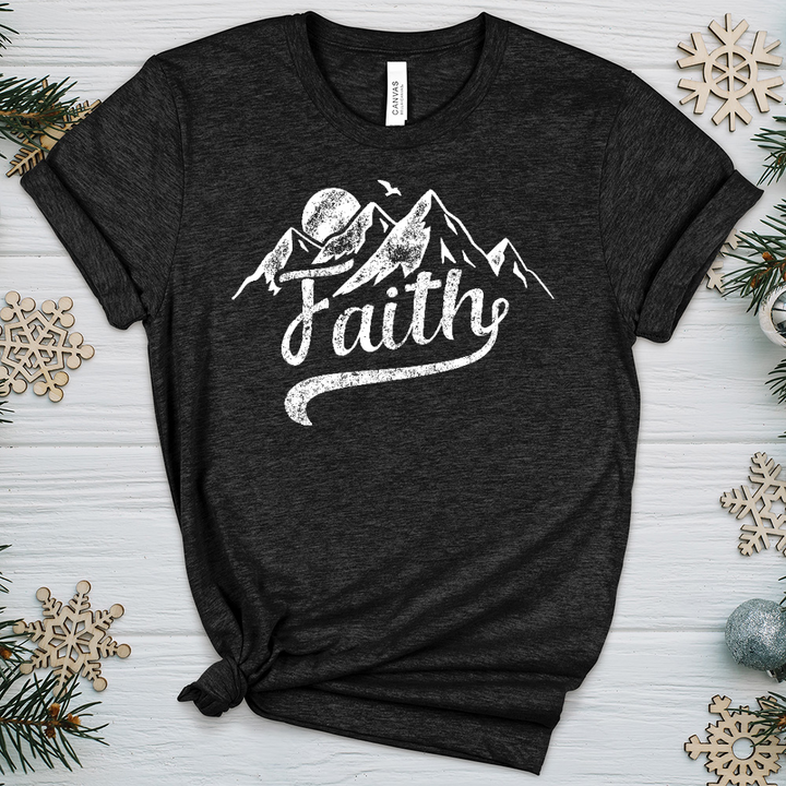 Faith Peaks Heathered Tee