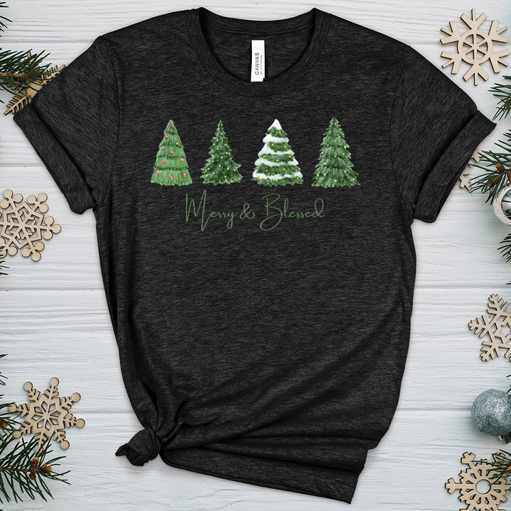 Merry Green Trees Heathered Tee