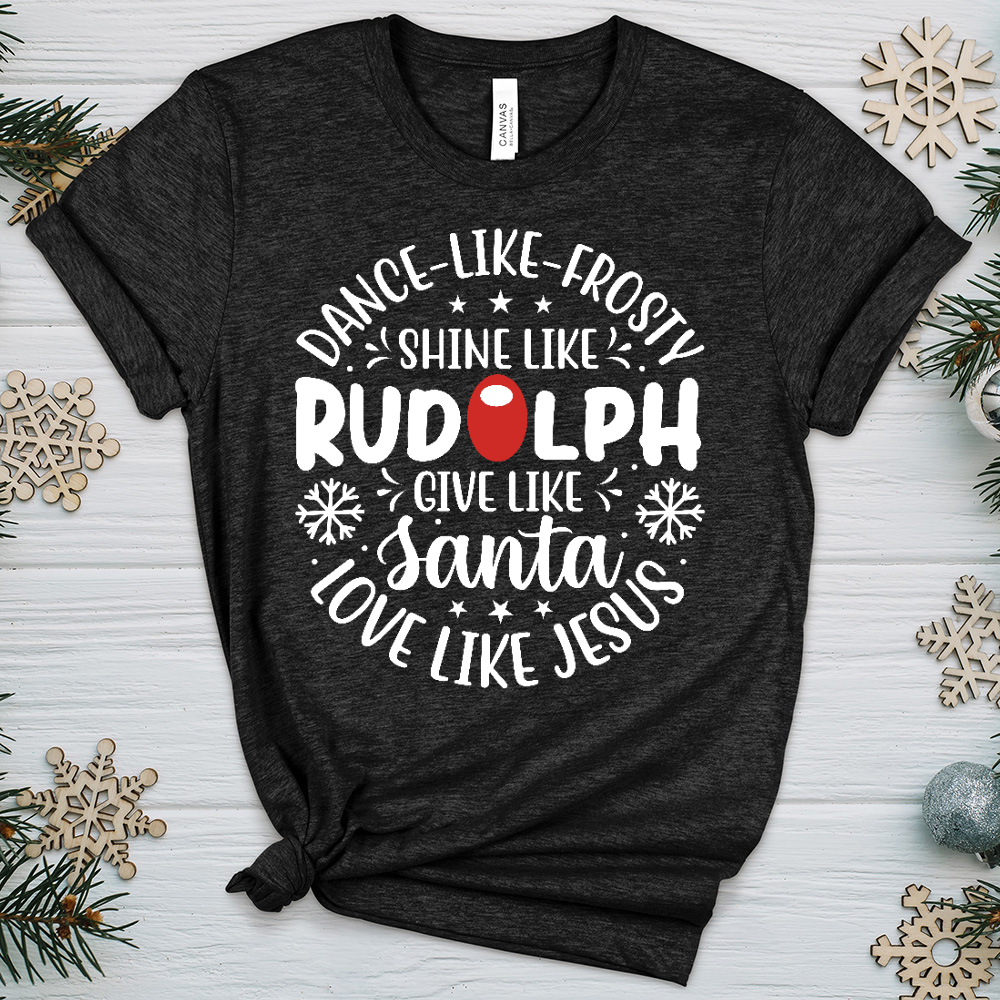 Shine Like Rudolph Heathered Tee