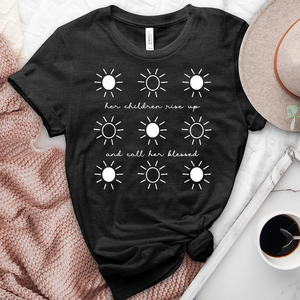 Her Children Sun Pattern Heathered Tee