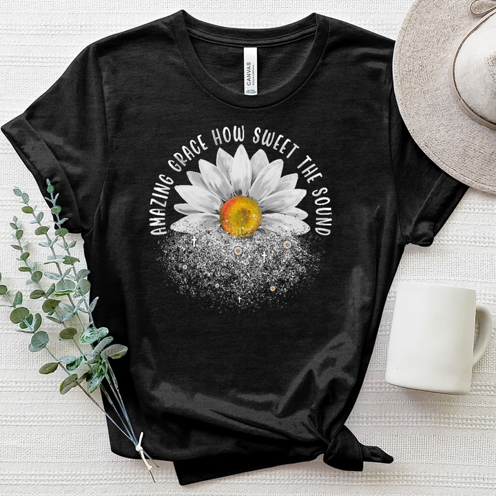 Amazing Grace Sunflower Heathered Tee