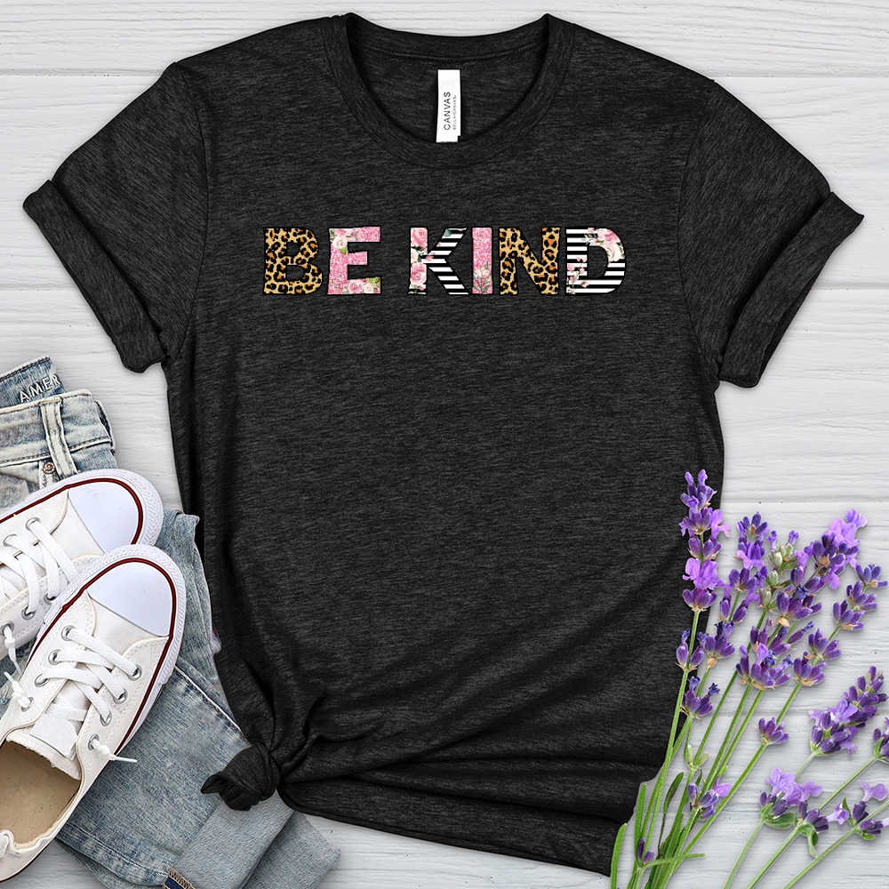 Be Kind Patterns Heathered Tee