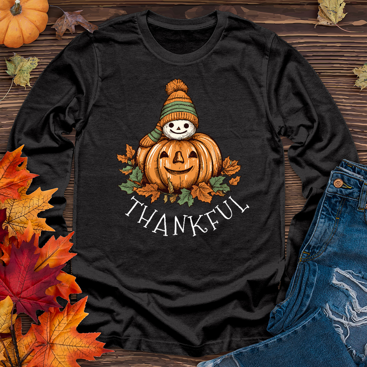 Thankful Happy Pumpkins Long Sleeve Tee