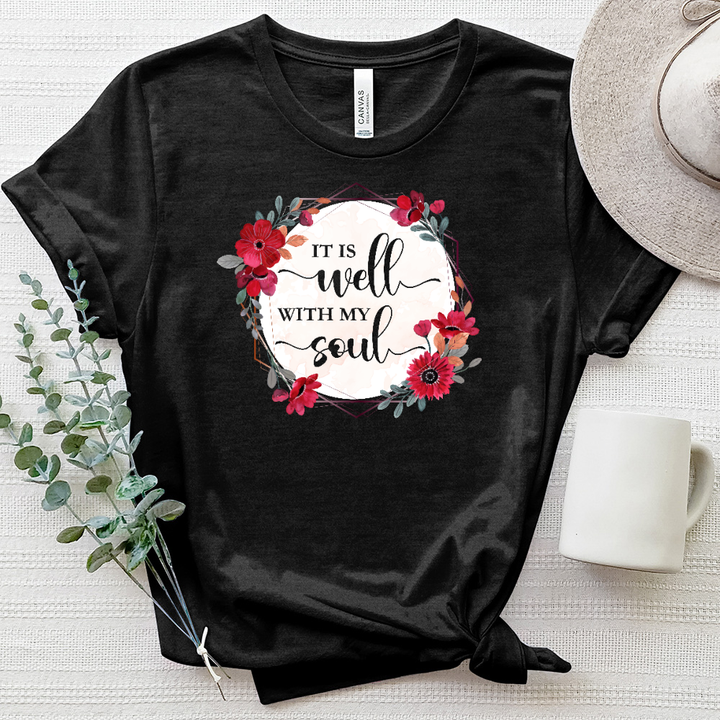 It Is Well Wreath Heathered Tee