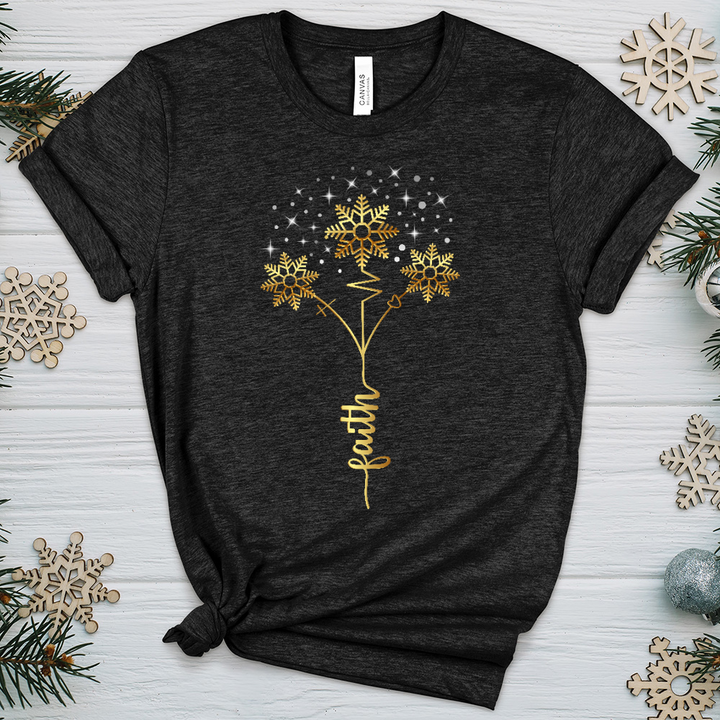 Faith Snowflake Blossom Heathered Tee