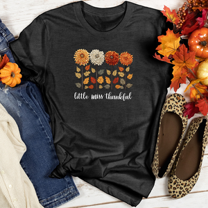 Vintage Playful Autumn Floral Trio Heathered Tee