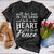 She is at peace black leopard tee