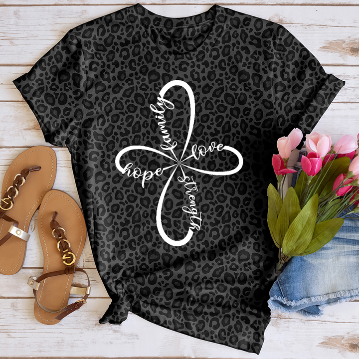 Hope Infinity Cross Leopard Tee