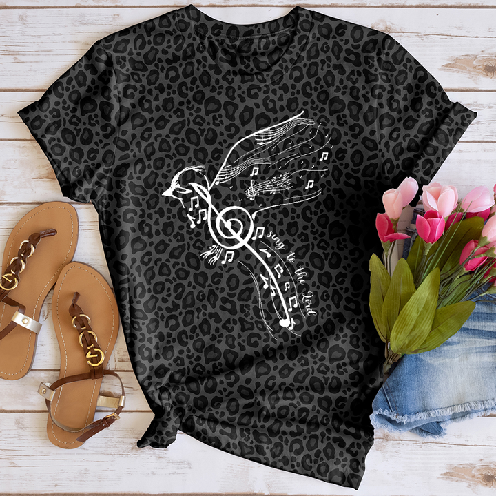 Sing to the Lord Leopard Tee