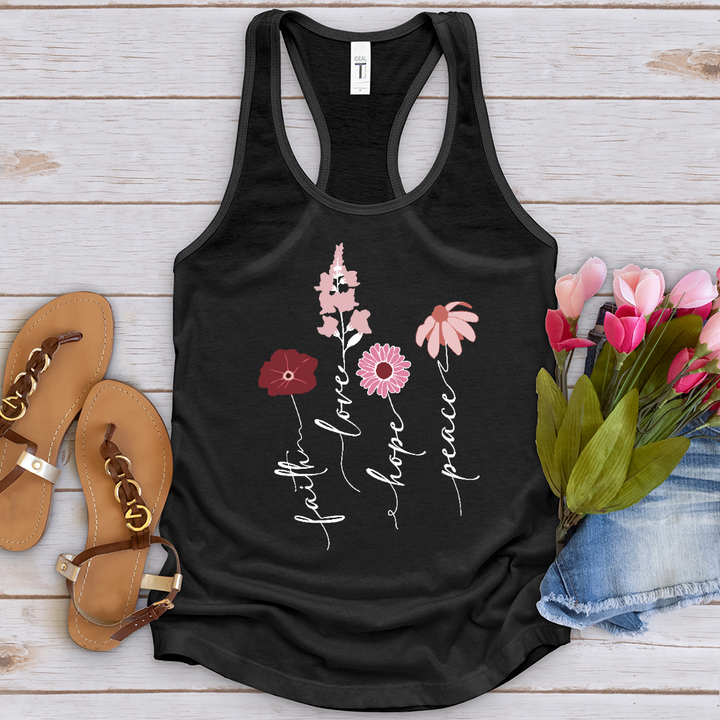 Bloom Faith Hope Love Peace Tank Top