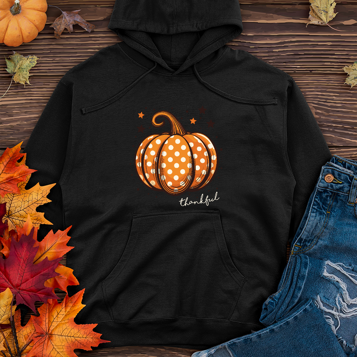 Thankful Dotted Pumpkin Midweight Hoodie