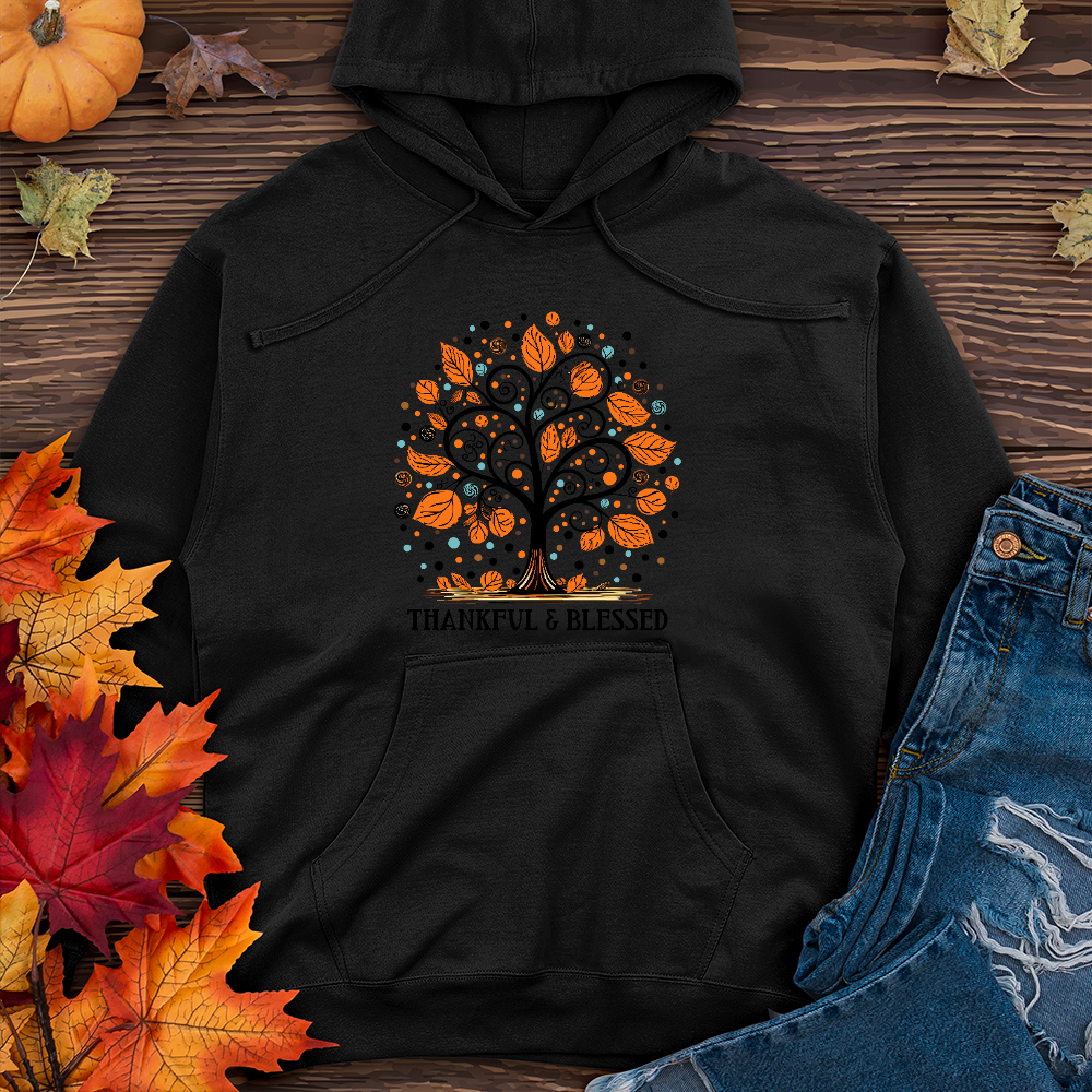 Thankful Halloween Spots Midweight Hoodie