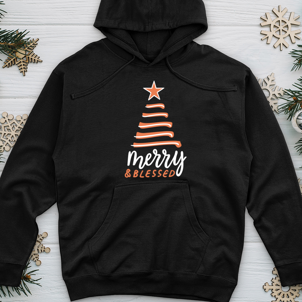 Merry & Blessed Simple Midweight Hooded Sweatshirt