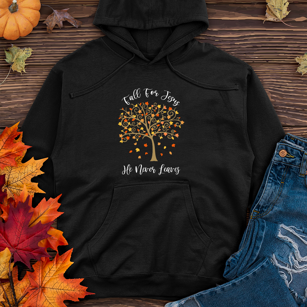 Fall For Jesus Autumn Scene Midweight Hoodie