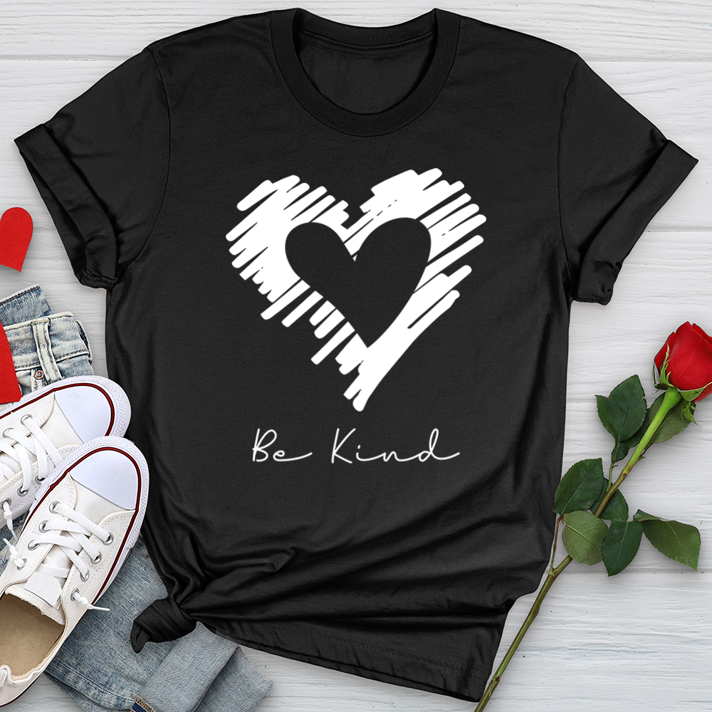 Be Kind Heart Silhouette Softstyle Tee