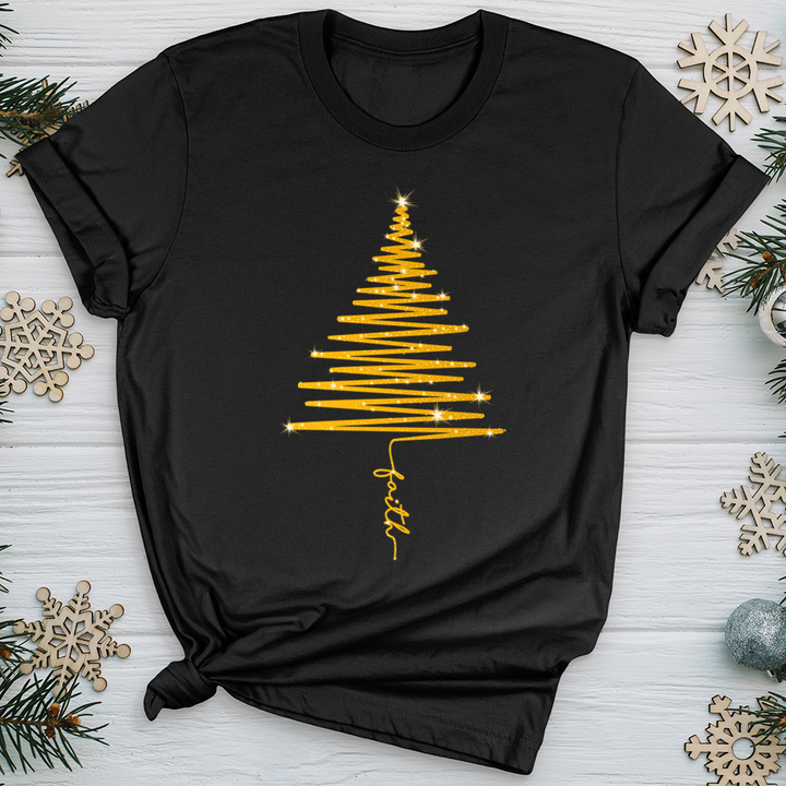 Sparkling Gold Faith Tree Softstyle Tee