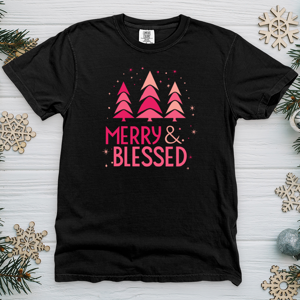 Merry Blessed Tree Heavy Cotton Comfort Colors Tee