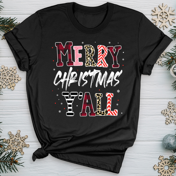 Merry Christmas Y'all Leopard Softstyle Tee