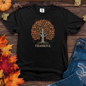 Glimmering Bonfire Fall Themes Tree Heavy Cotton Comfort Colors Tee