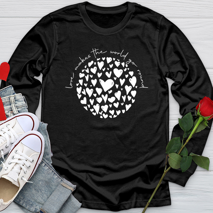 Love Makes The World Go Round Softstyle Long Sleeve