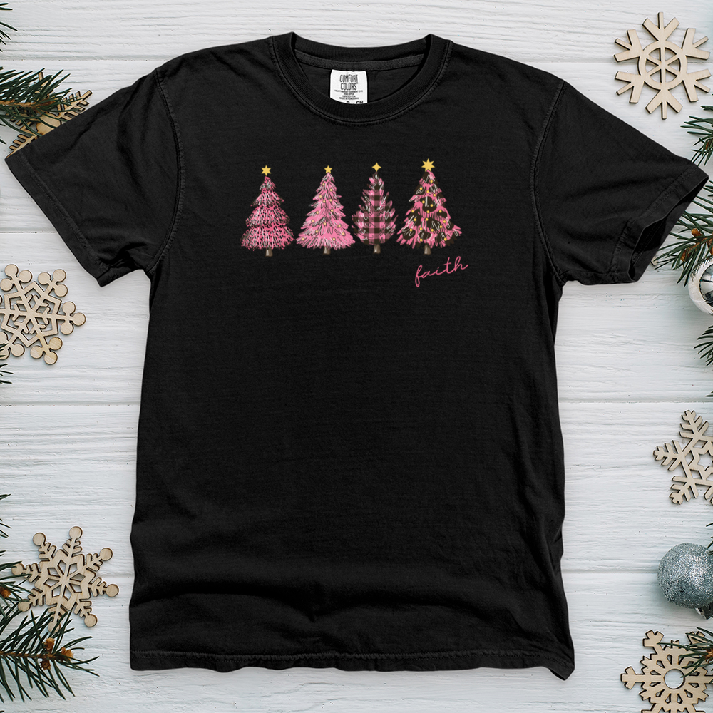 Faith Pink Leopard Heavy Cotton Comfort Colors Tee