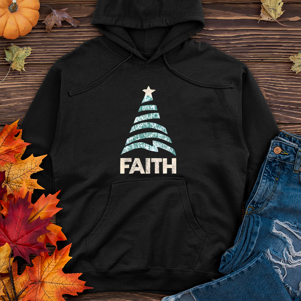 Faith Zig Zag Tree Midweight Hooded Sweatshirt