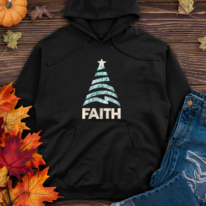 Faith Zig Zag Tree Midweight Hooded Sweatshirt