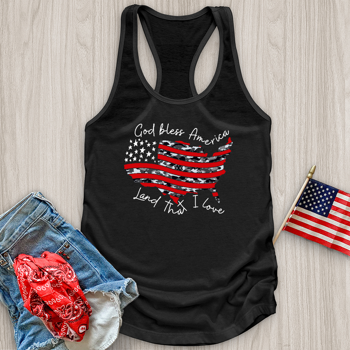 God Bless America Camo USA Tank Top