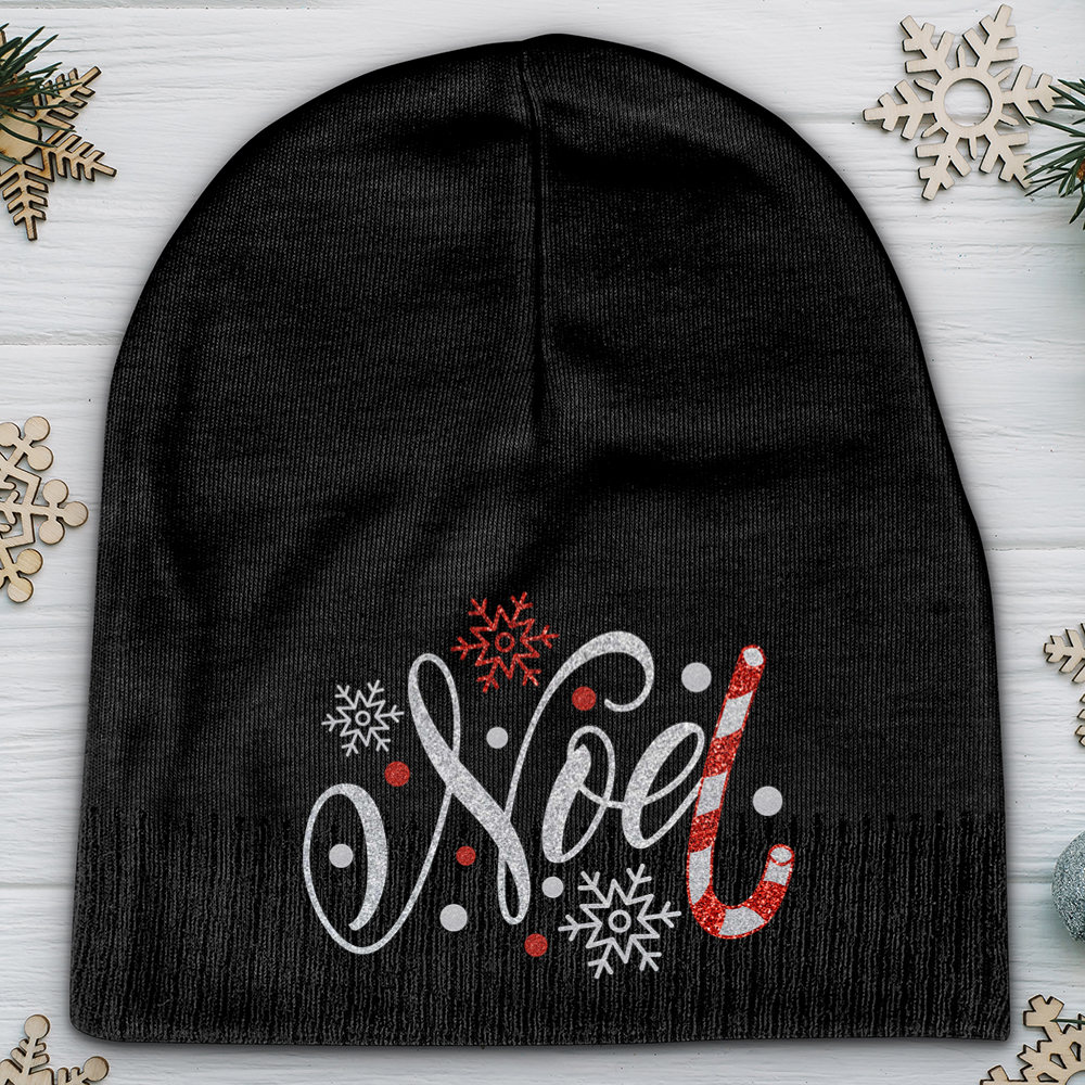 Joy To The World Candy Cane Cotton Beanie