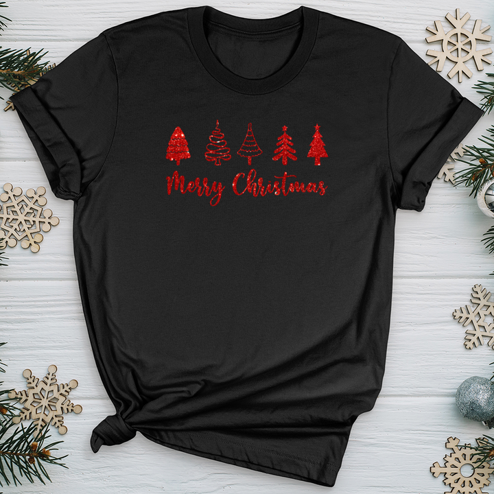 Red Merry Christmas Scene Softstyle Tee