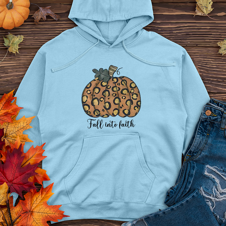 Fall Into Faith Gold Pumpkin   Midweight Hoodie